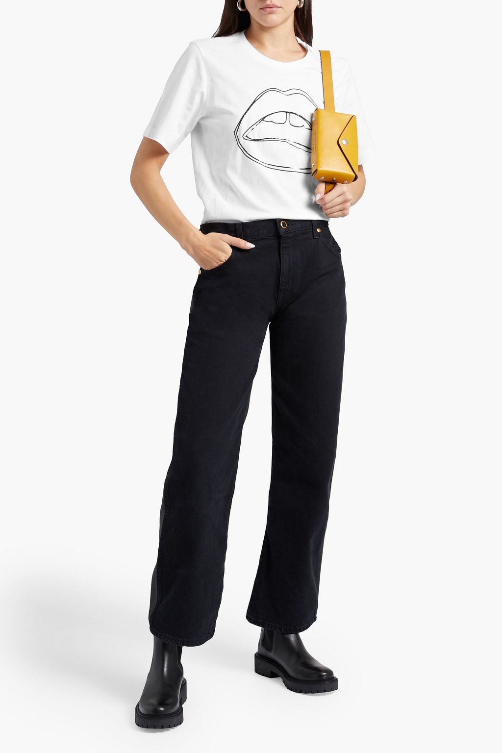 MARKUS LUPFER Alex sequin-embellished printed organic cotton-jersey T-shirt