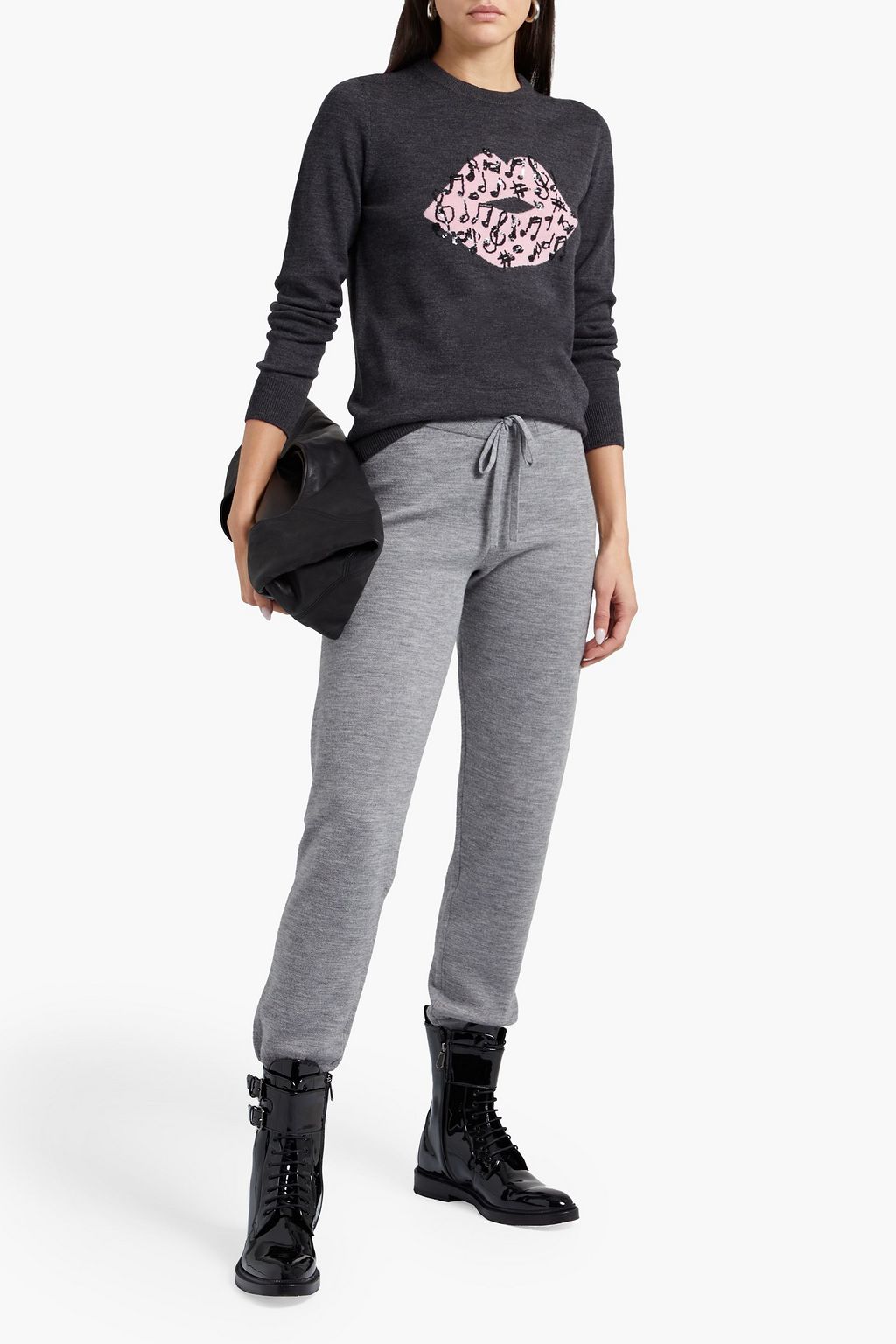 MARKUS LUPFER Mia sequin-embellished intarsia merino wool sweater