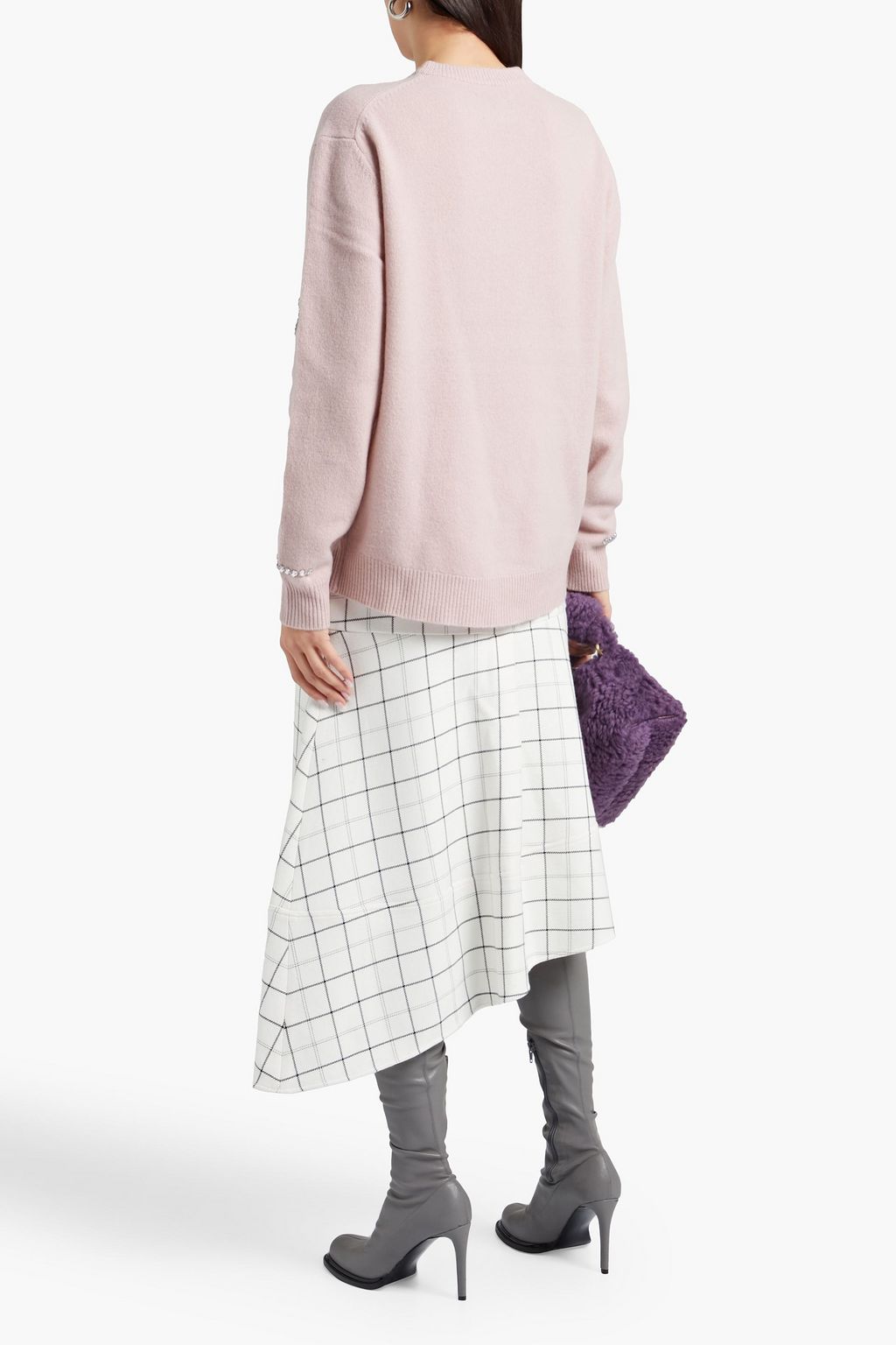 MARKUS LUPFER Jamie crystal-embellished merino wool sweater