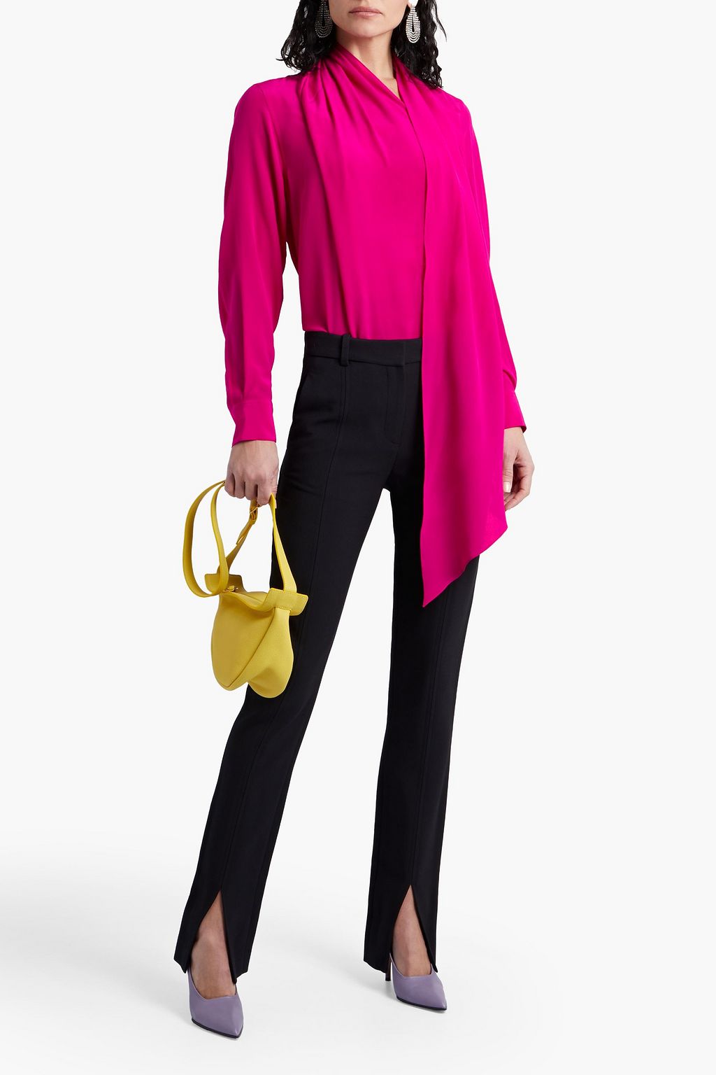 VICTORIA BECKHAM Draped silk crepe de chine blouse