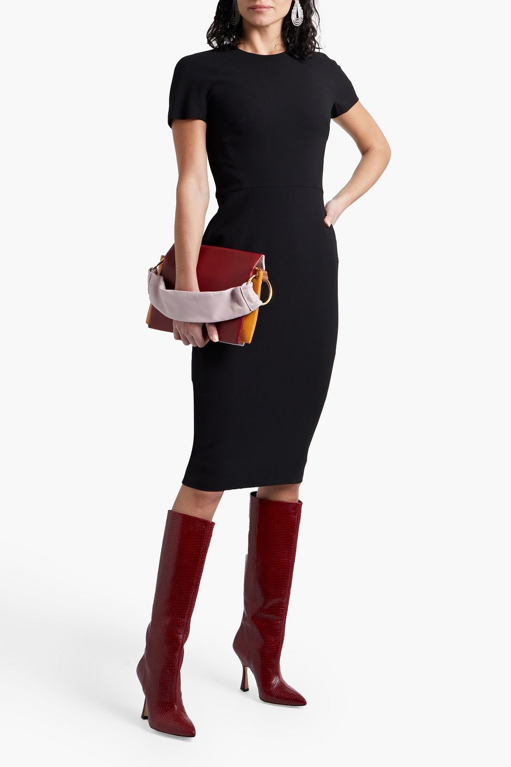 VICTORIA BECKHAM Crepe midi dress