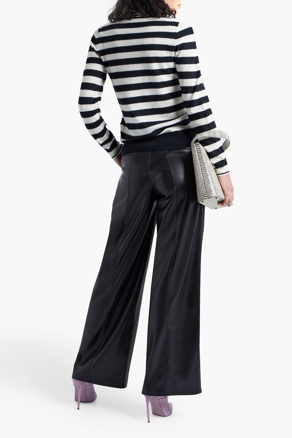 VICTORIA BECKHAM Striped wool and cashmere-blend sweater