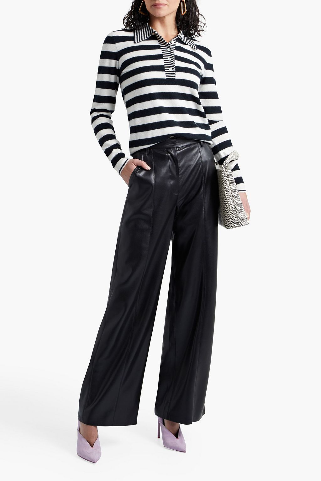 VICTORIA BECKHAM Striped wool and cashmere-blend sweater
