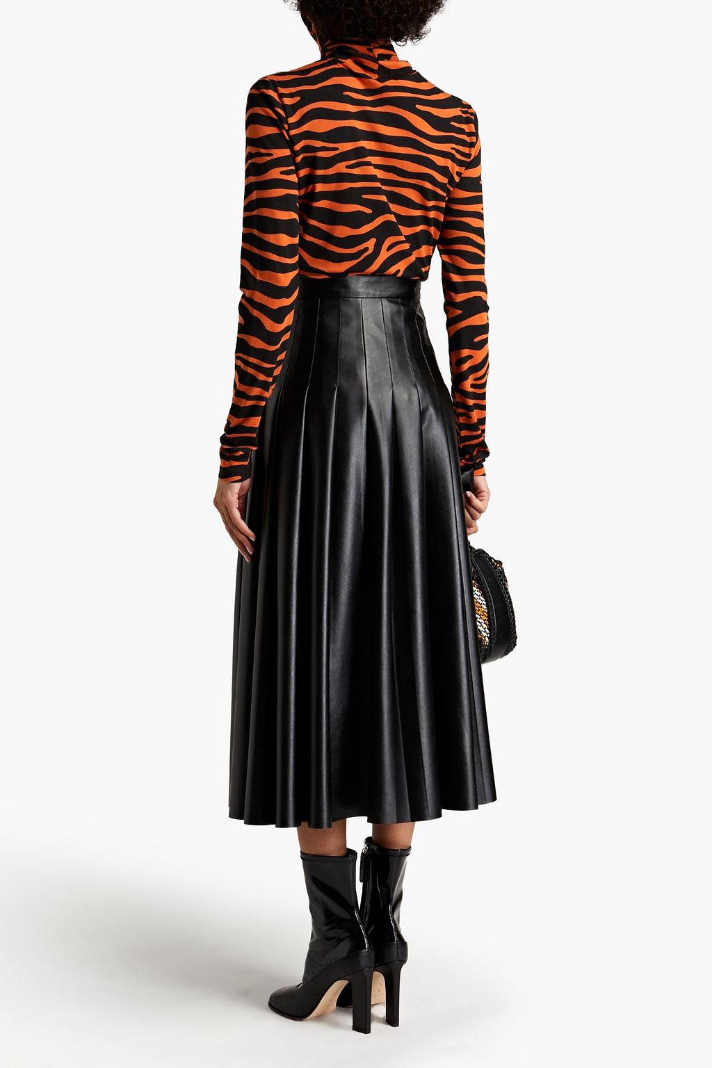 PROENZA SCHOULER Printed cotton-blend jersey turtleneck top