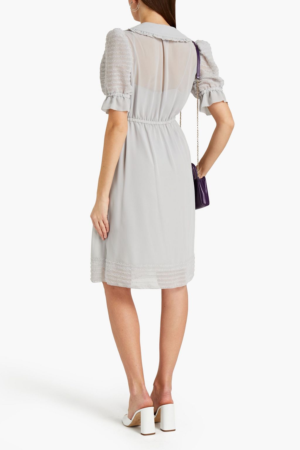 MARC JACOBS Pintucked chiffon dress