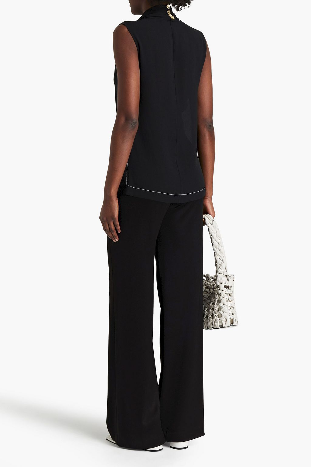 PROENZA SCHOULER Draped silk-georgette top
