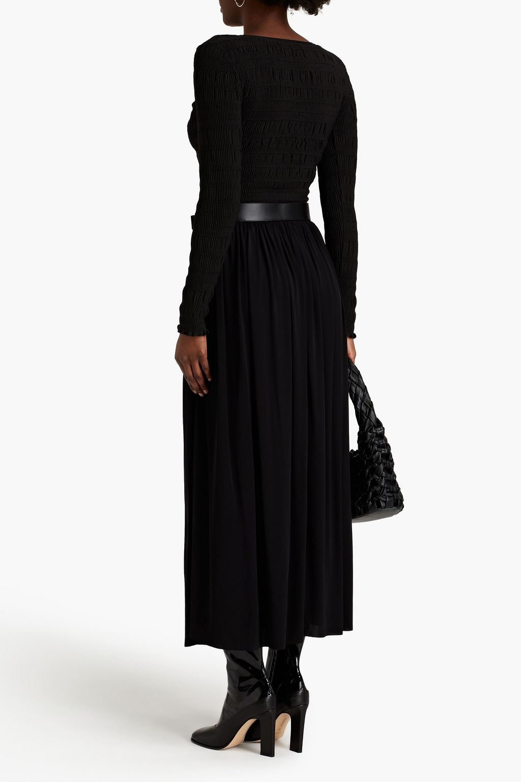 PROENZA SCHOULER Belted gathered jersey midi skirt