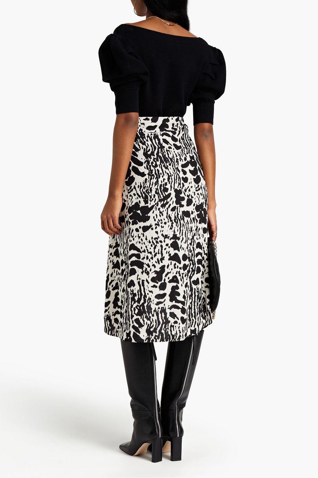 BA&SH Harris gathered ribbed-knit sweater