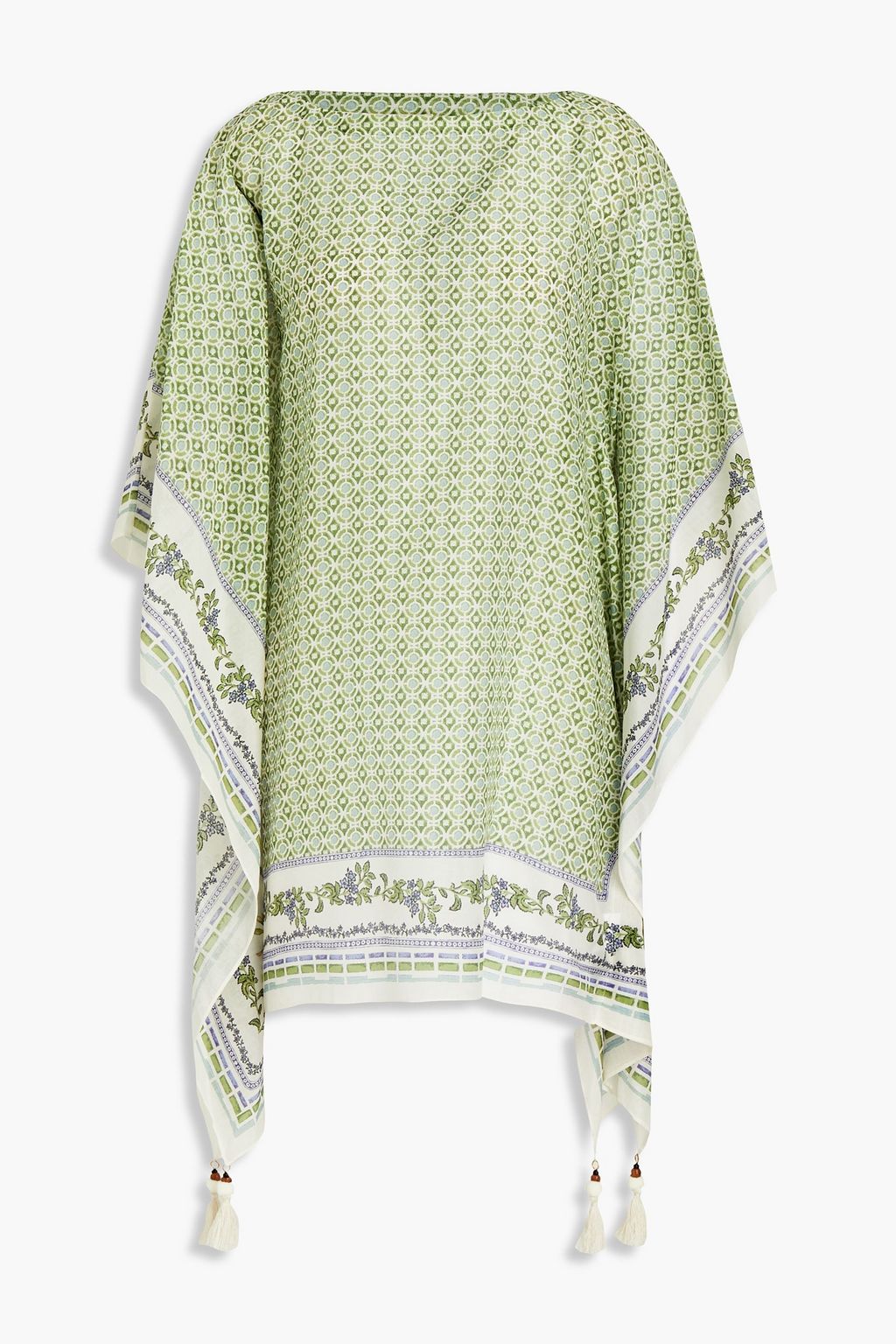 TORY BURCH Printed cotton and silk-blend voile tunic | Sale up to 70% off |  THE OUTNET