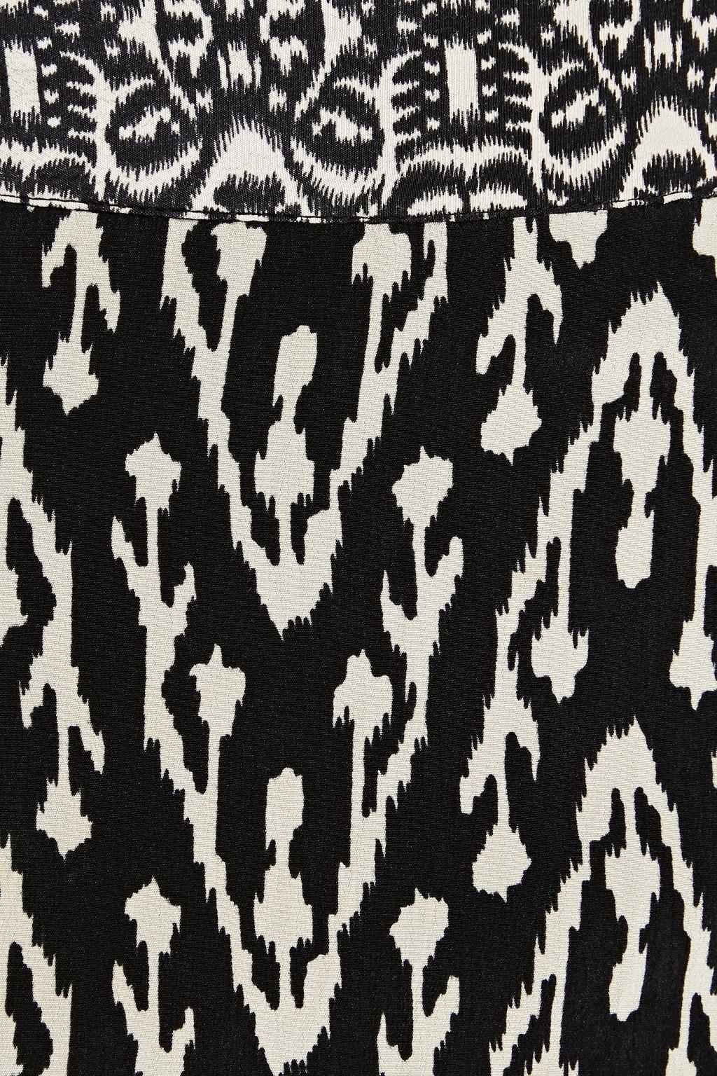 BA&SH Iliade wrap-effect printed crepe de chine mini skirt