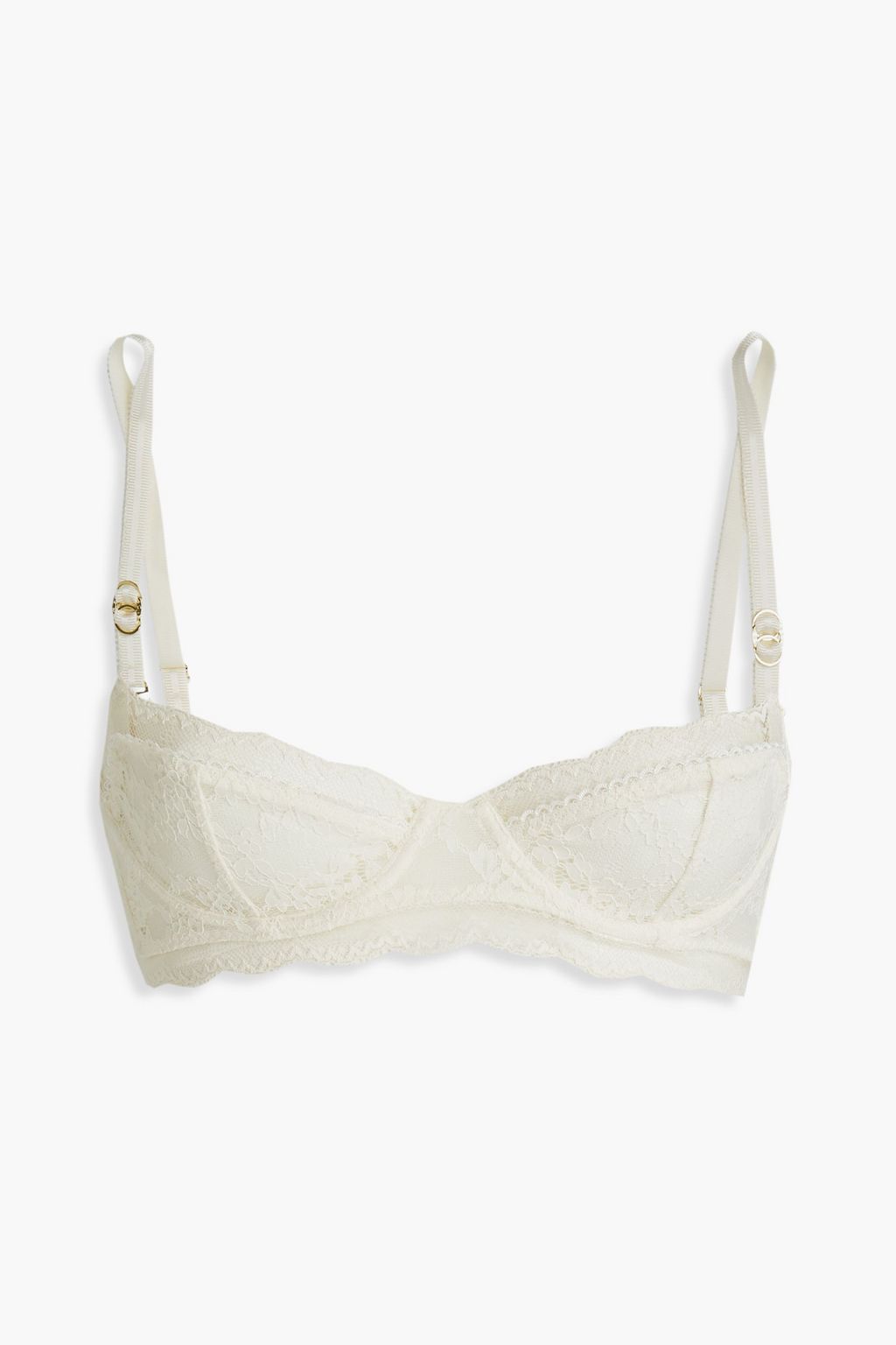 Ivory Mila corded lace balconette bra | STELLA MCCARTNEY | THE OUTNET