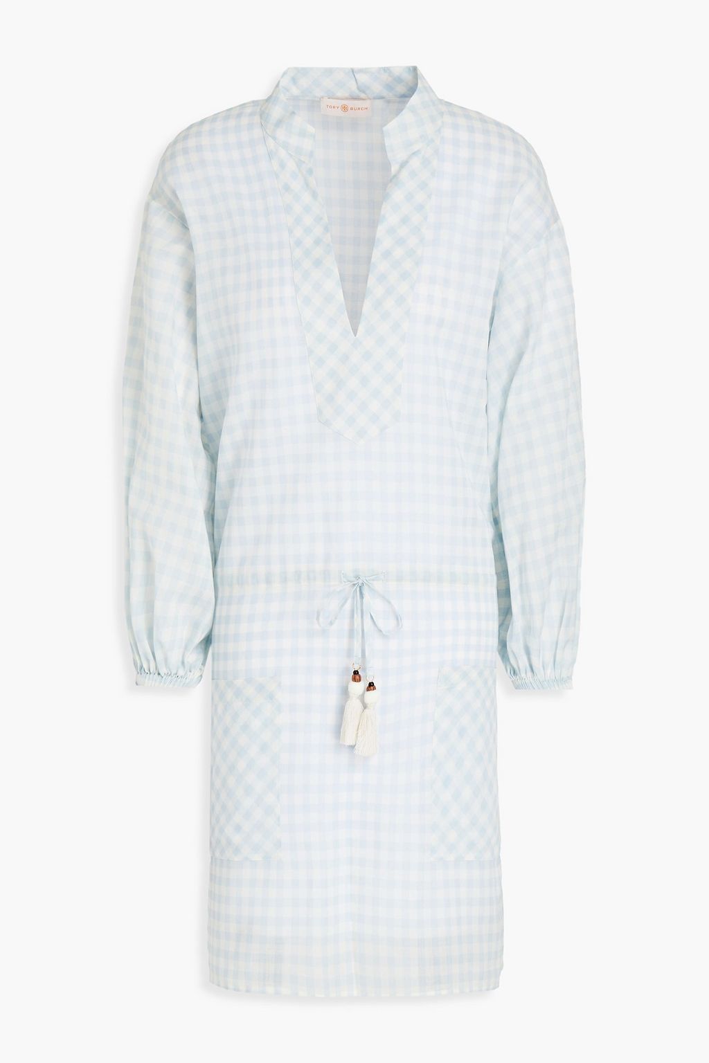 TORY BURCH Tasseled gingham cotton-mousseline mini dress | Sale up to 70% off | THE OUTNET TORY BURCH Tasseled gingham cotton-mousseline mini dress | Sale up to 70% off | THE OUTNET