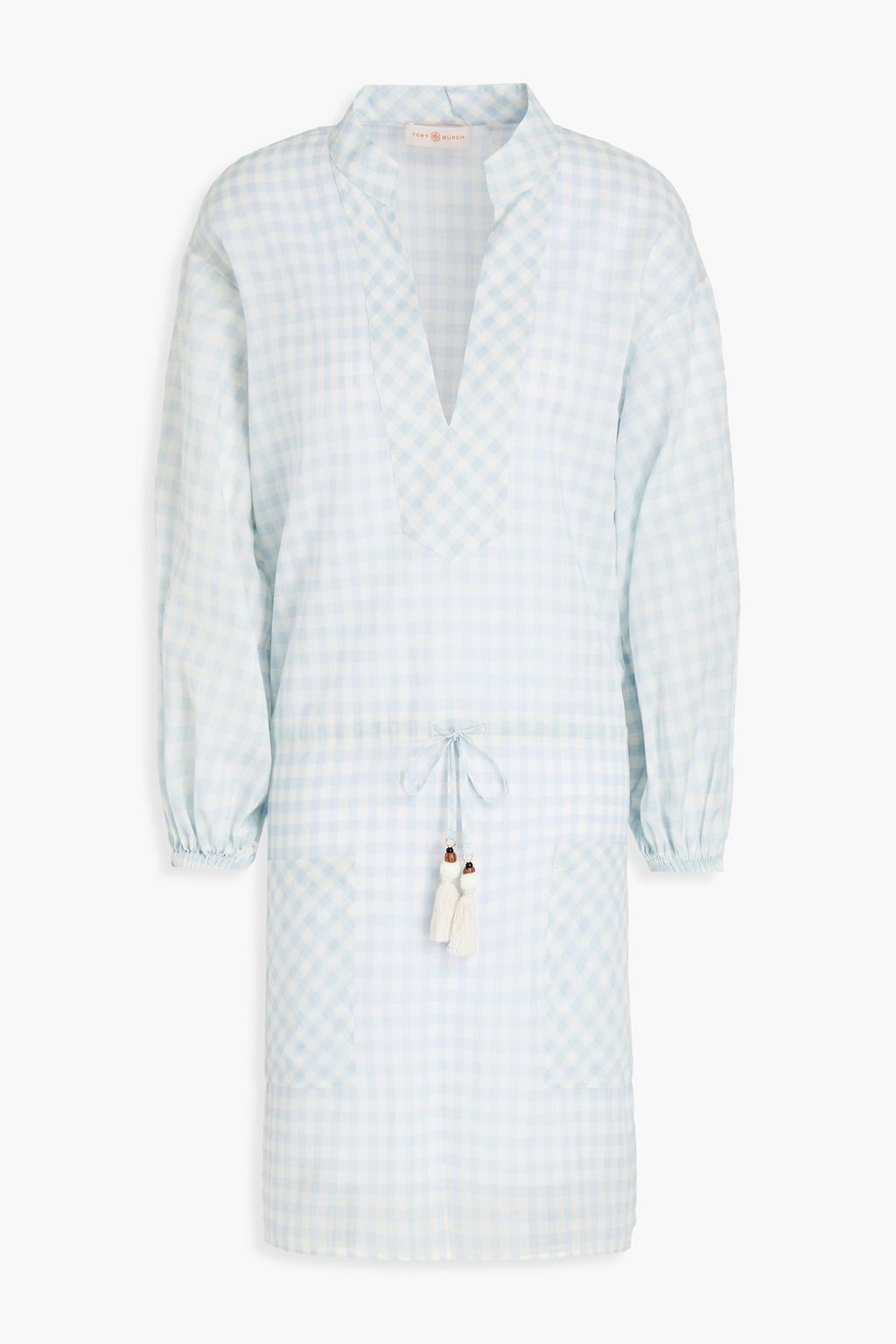 TORY BURCH Tasseled gingham cotton-mousseline mini dress | Sale up to 70%  off | THE OUTNET