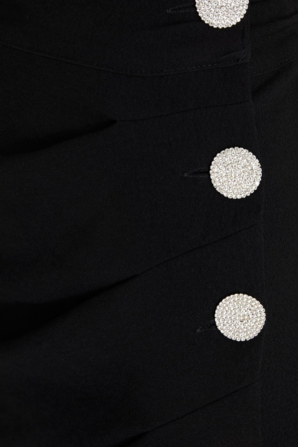 BA&SH Sanya wrap-effect button-embellished crepe mini skirt