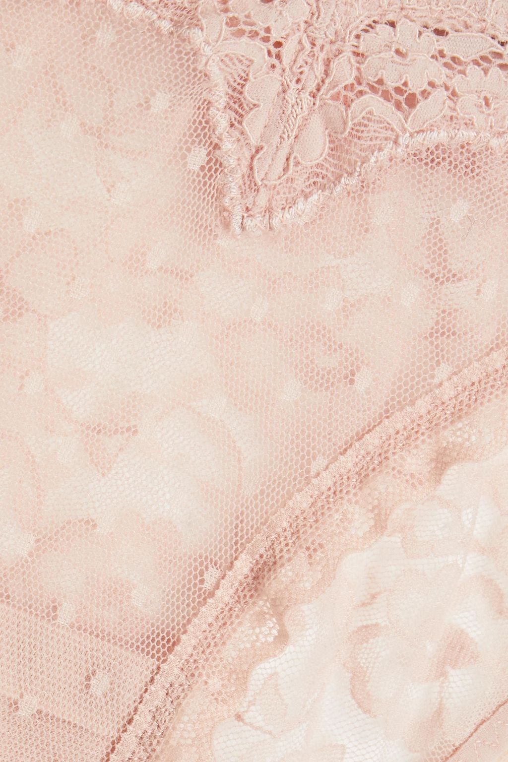 STELLA MCCARTNEY Layla Gleaming point d'esprit and lace low-rise briefs