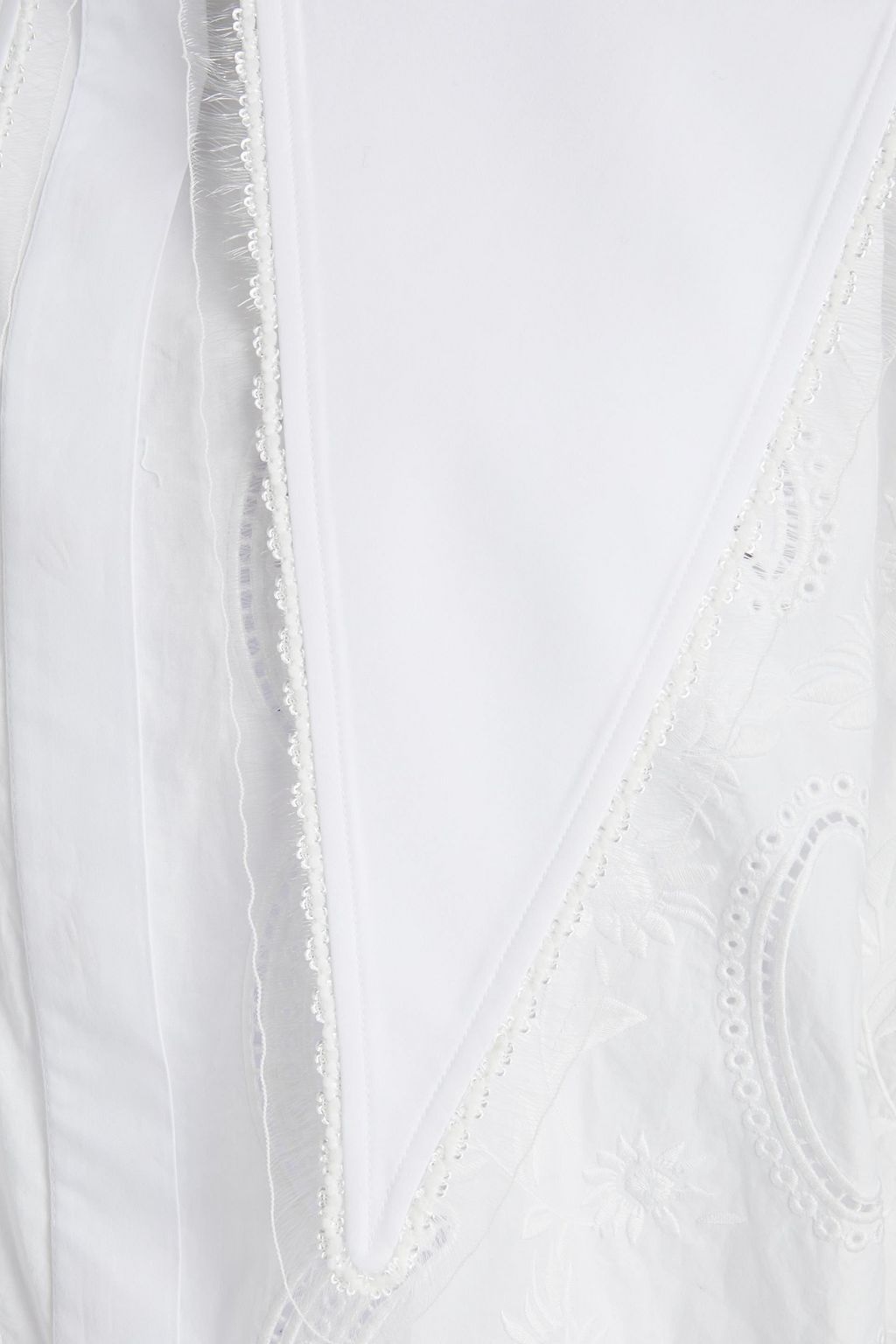 TORY BURCH Embroidered broderie anglaise cotton shirt