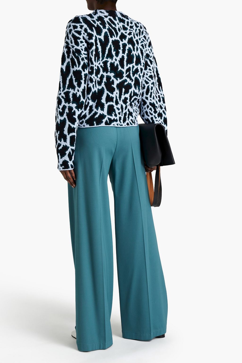 PROENZA SCHOULER Leopard-print jacquard-knit wool-blend sweater