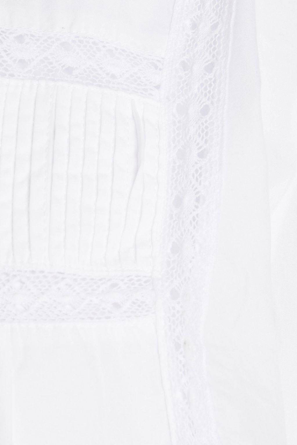 BA&SH Polette pintucked gathered cotton blouse