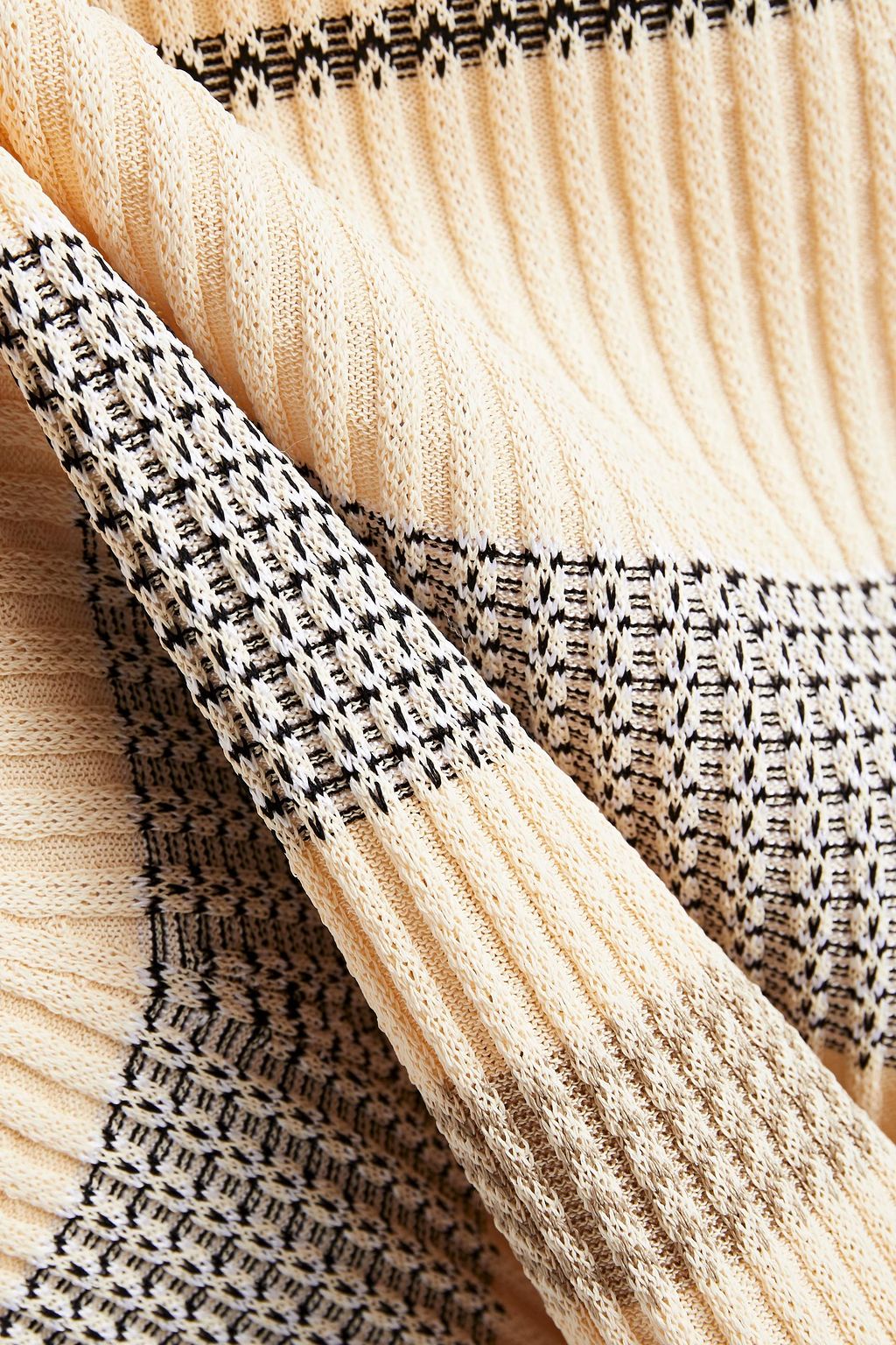 PROENZA SCHOULER Striped ribbed-knit midi skirt