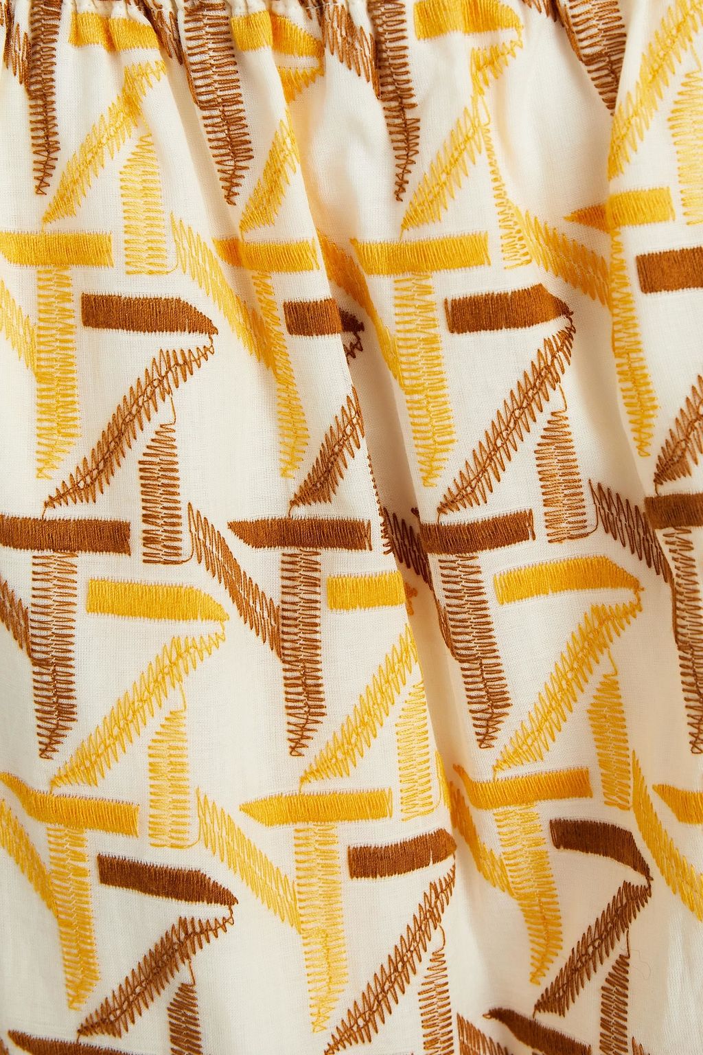 TORY BURCH Karottenhose aus Baumwollmusselin mit Stickereien