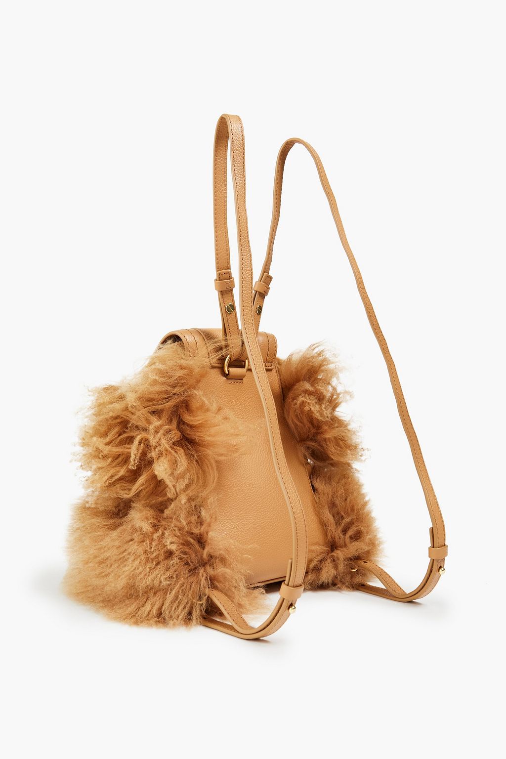 SEE BY CHLOÉ Olga leather-trimmed shearling backpack