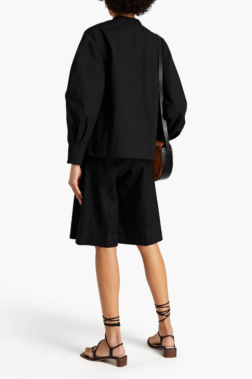 BA&SH Marin gathered stretch-cotton blouse