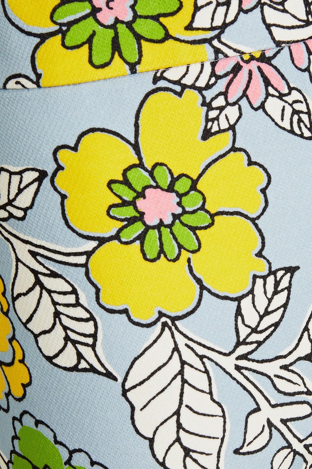 TORY BURCH 플로럴 프린트 크레이프 플레어 팬츠