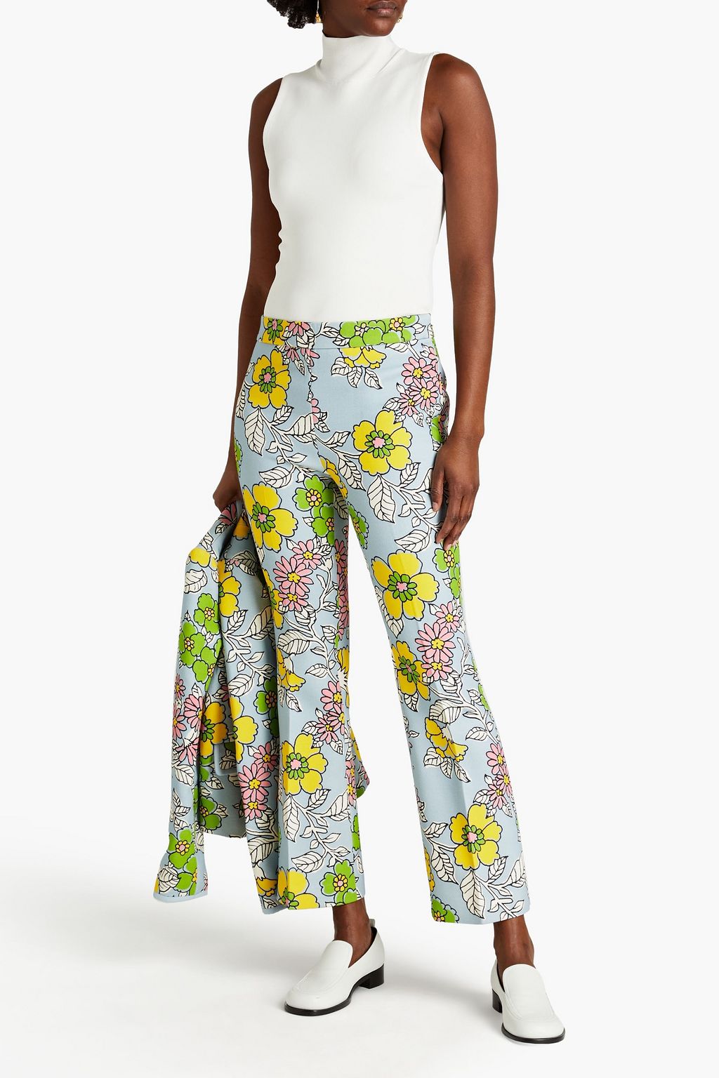 TORY BURCH Floral-print crepe flared pants | Sale up to 70% off | THE OUTNET