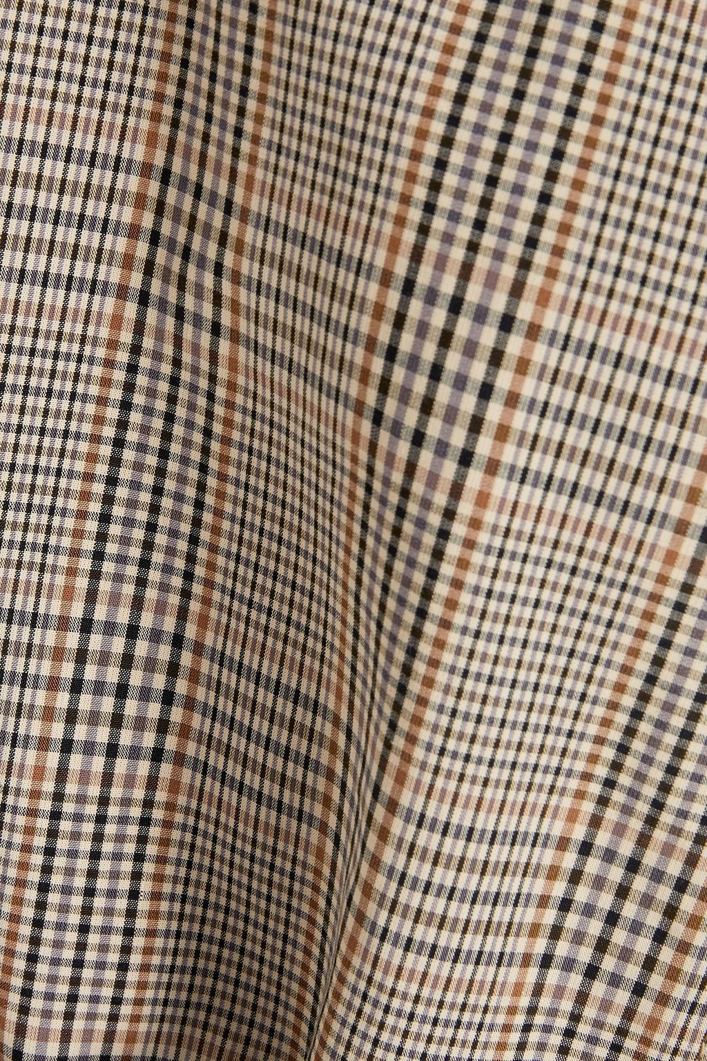 TORY BURCH Reversible belted checked cotton coat