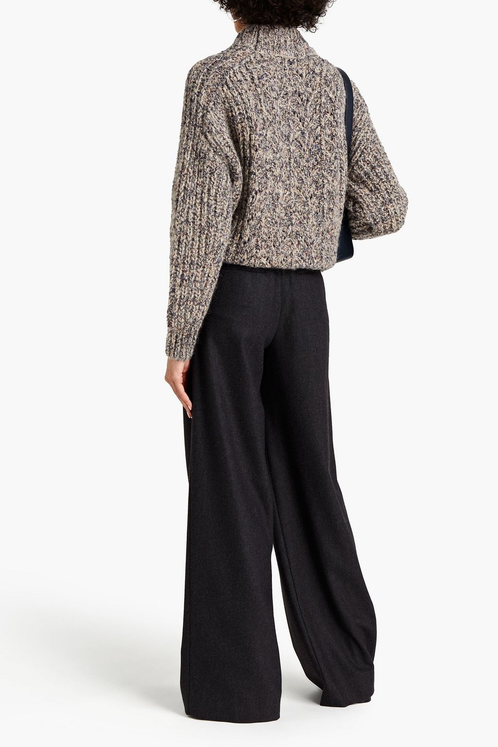 BA&SH Nathan donegal ribbed-knit turtleneck sweater