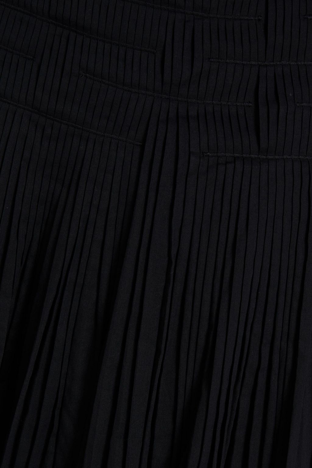 TORY BURCH Pleated cotton-mousseline wrap skirt
