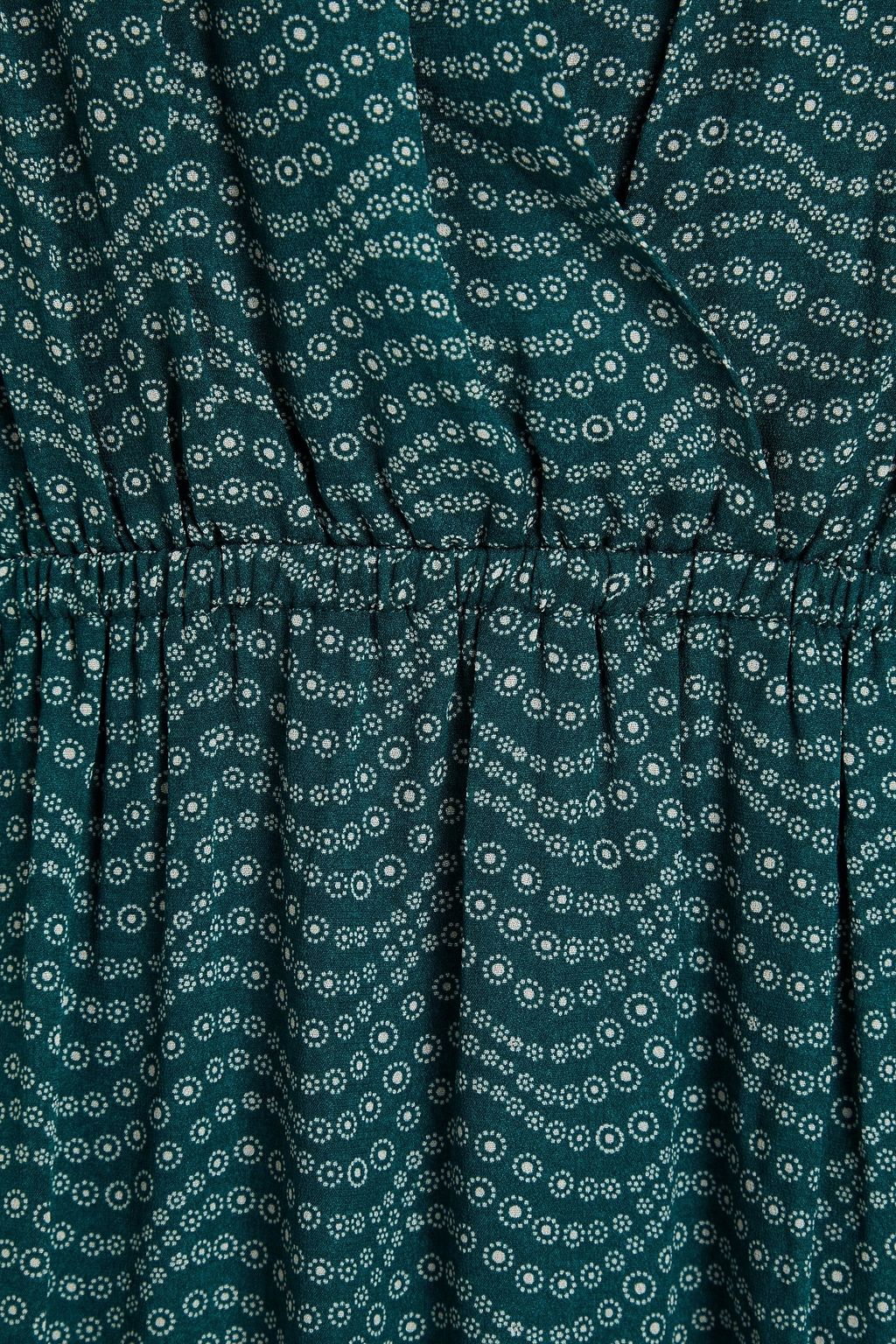 BA&SH Lucy gathered printed georgette midi dress