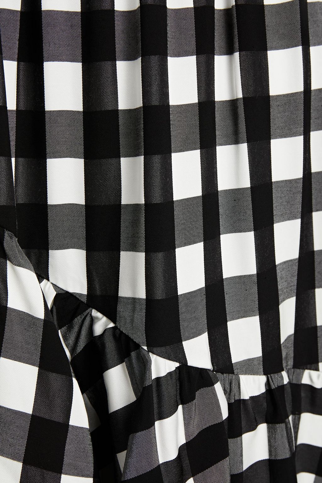 TEMPERLEY LONDON Stirling gathered checked jacquard skirt