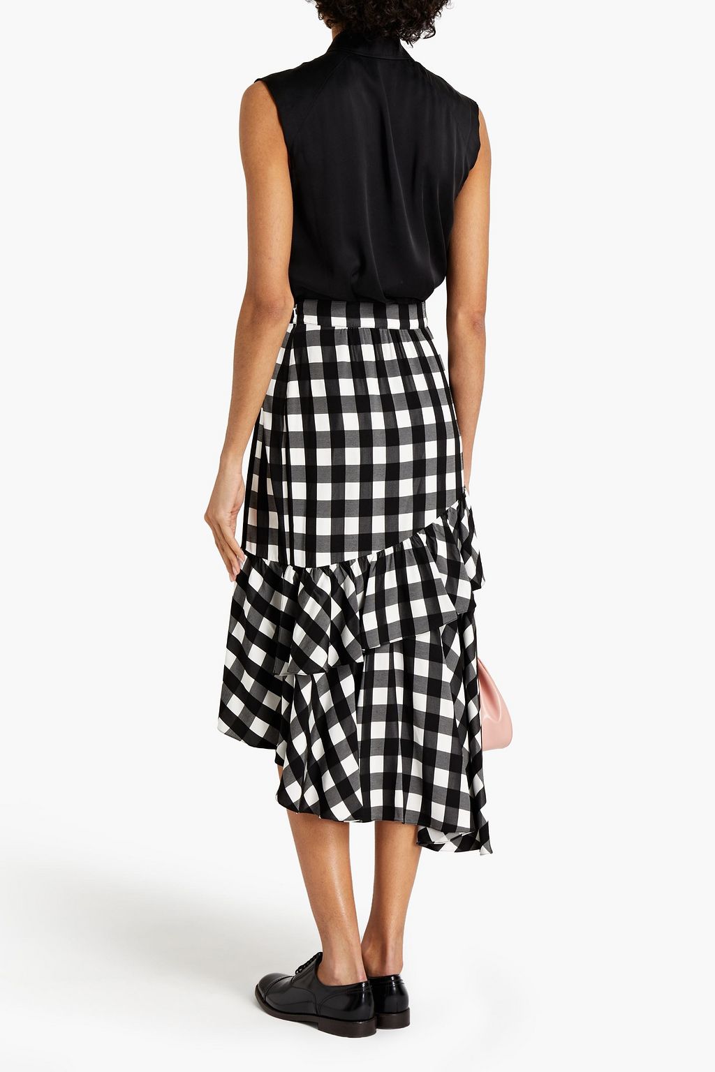 TEMPERLEY LONDON Stirling gathered checked jacquard skirt