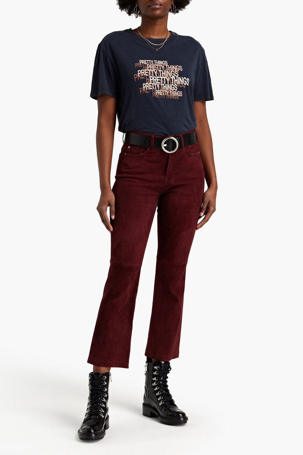 BA&SH Moki printed slub cotton-jersey T-shirt