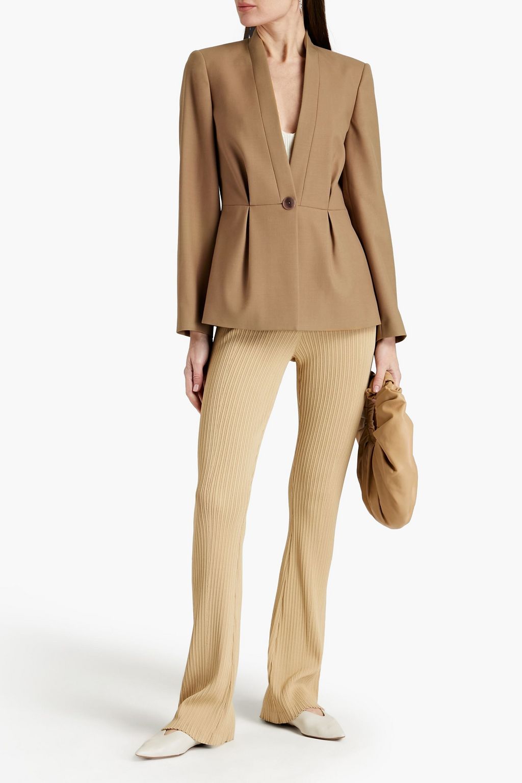 RODEBJER Aiago pleated twill blazer