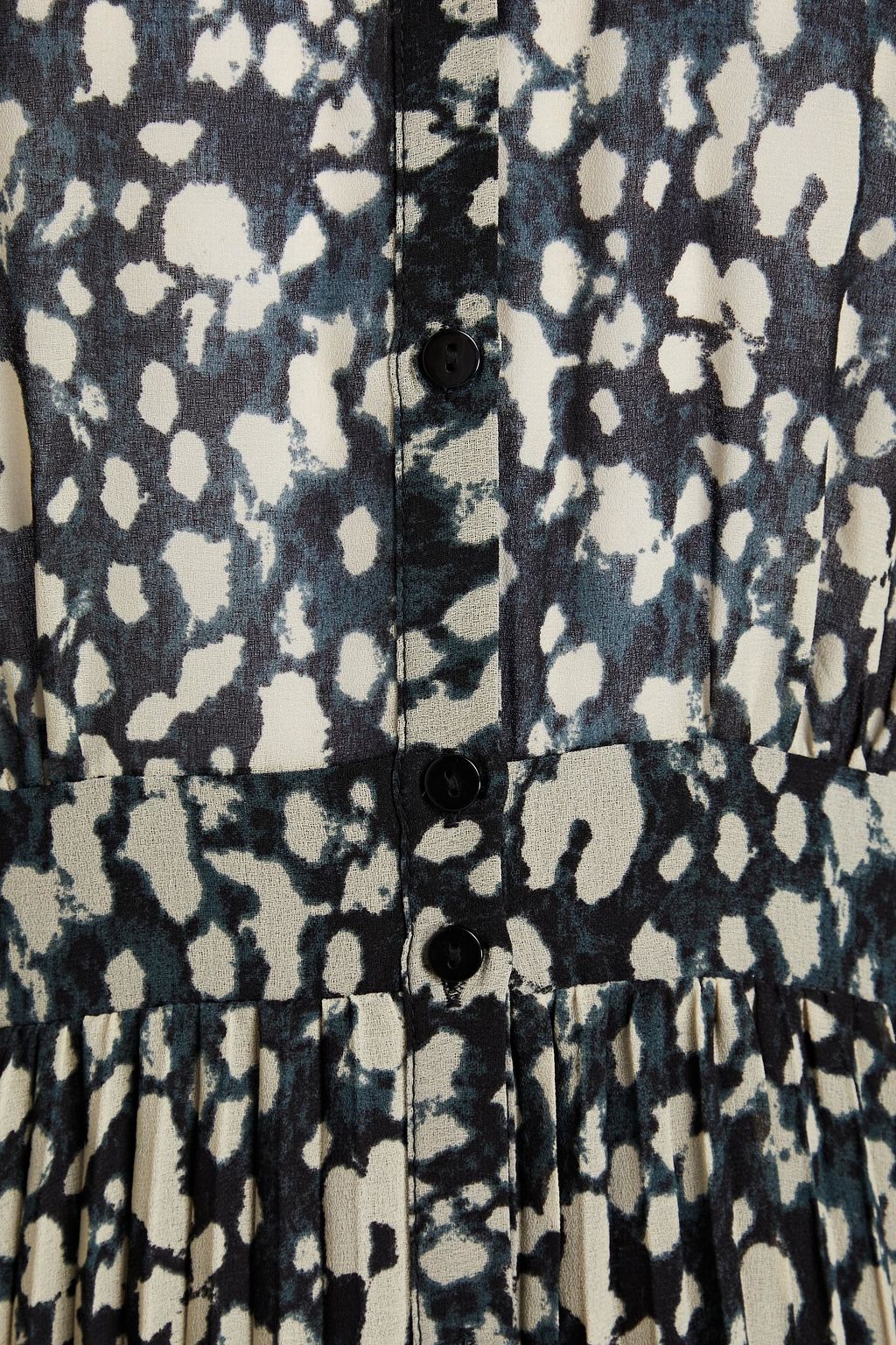 BA&SH Lisi pleated printed crepe maxi dress