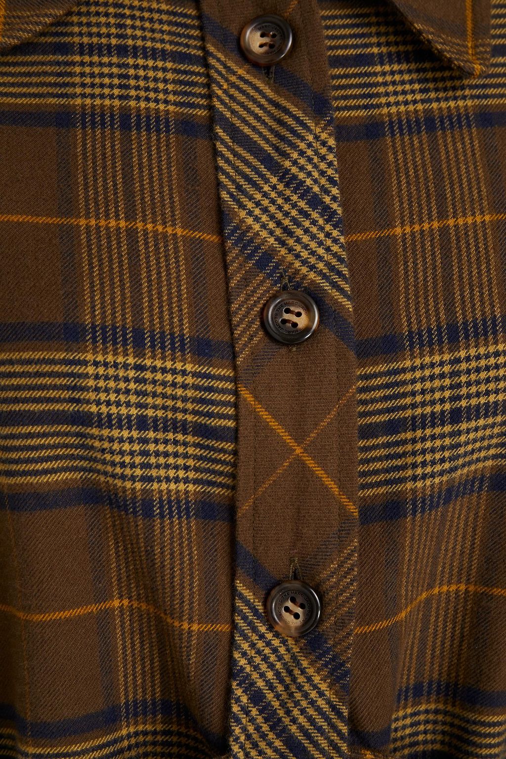 THE MARC JACOBS Buckle-detailed checked cotton-twill shirt