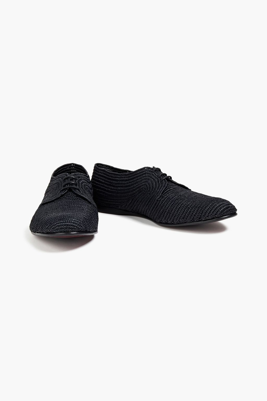 DOLCE&GABBANA Faux raffia derby shoes