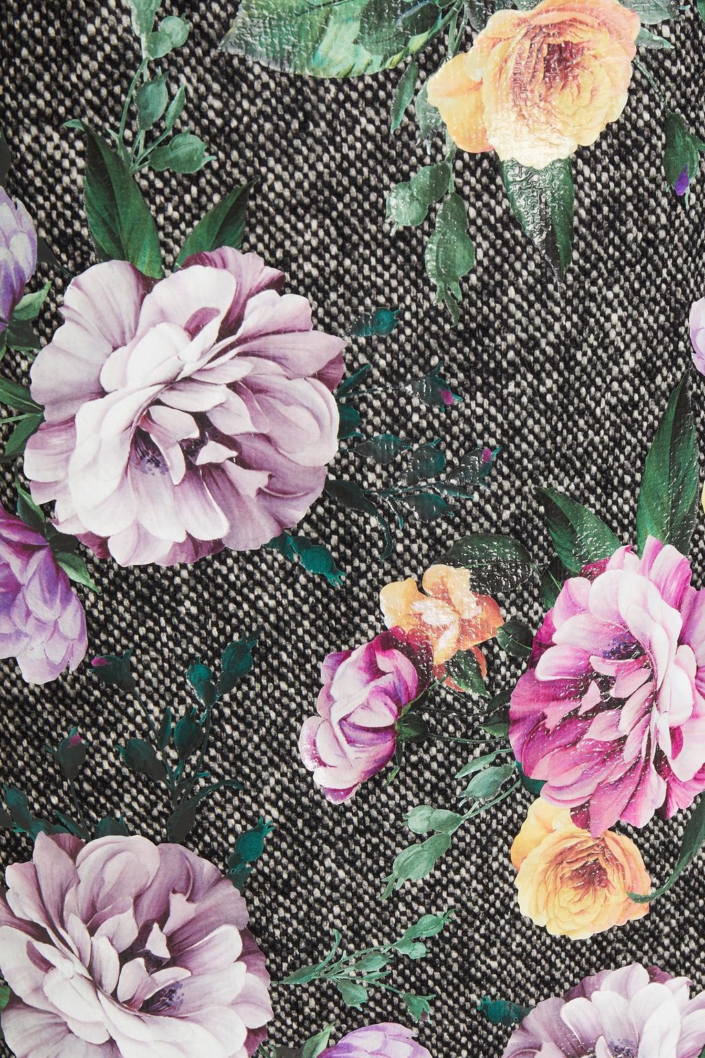 DOLCE&GABBANA Rock aus Tweed mit floralen Applikationen