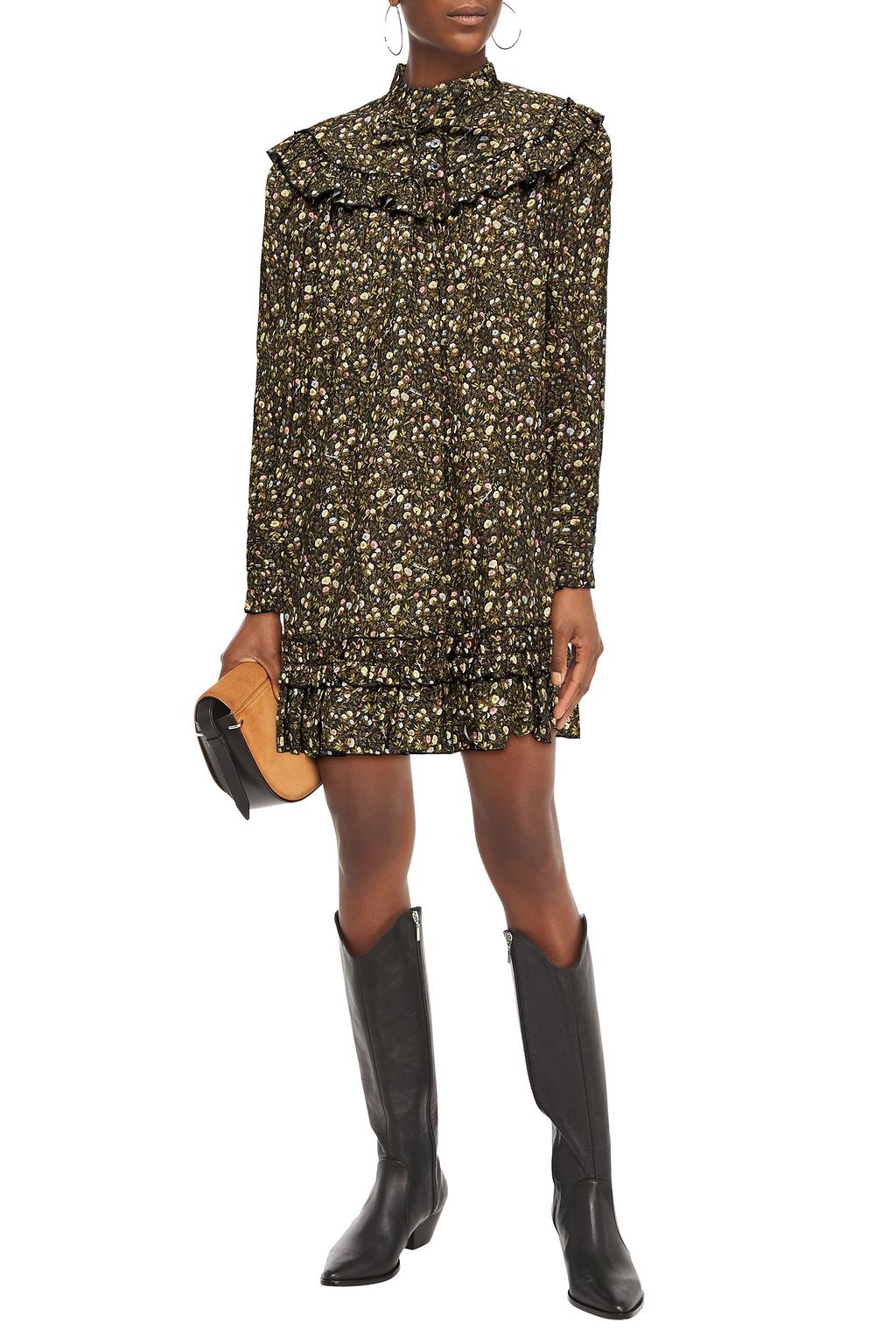 MARC JACOBS The Victorian ruffled floral-print cotton-poplin mini dress