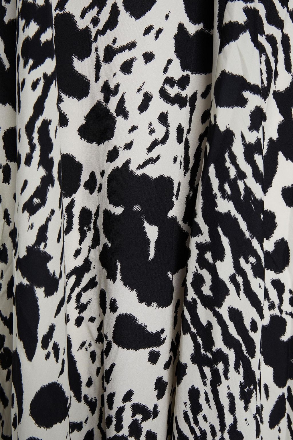 BA&SH Olga gathered printed crepe de chine midi dress