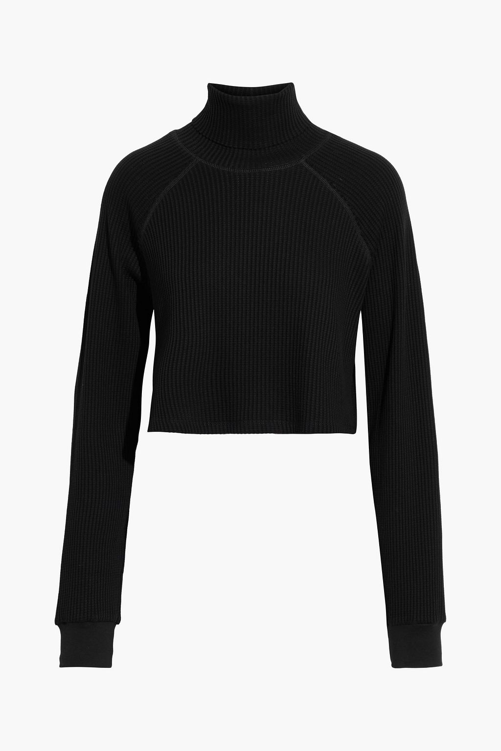 ribbed crop turtleneck