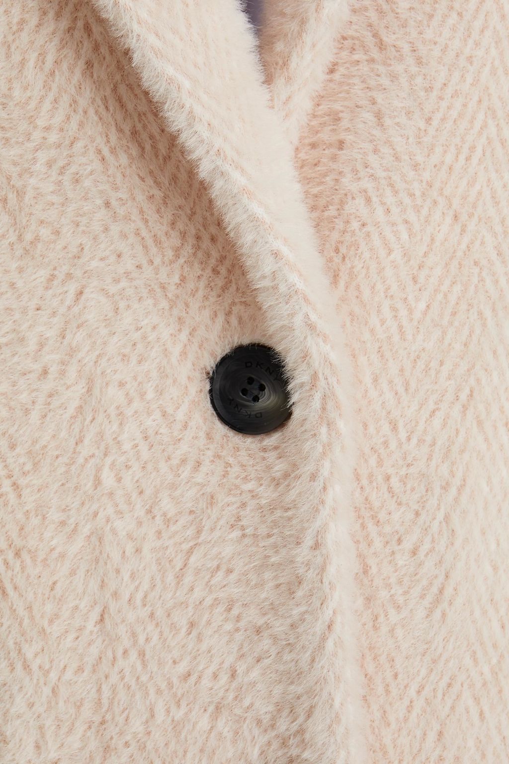 DKNY Brushed herringbone knitted coat
