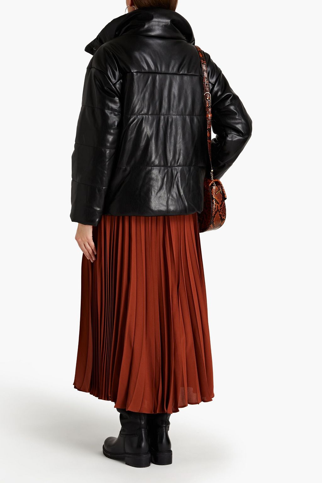 DKNY Quilted faux leather jacket