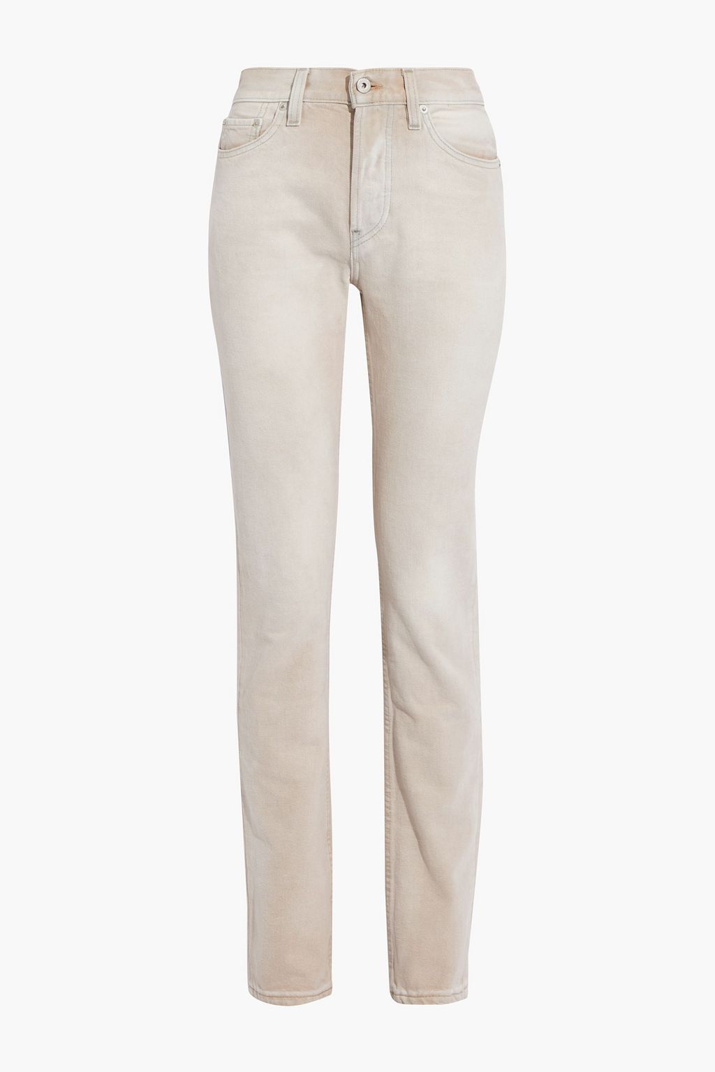 Neutral Faded high-rise straight-leg 