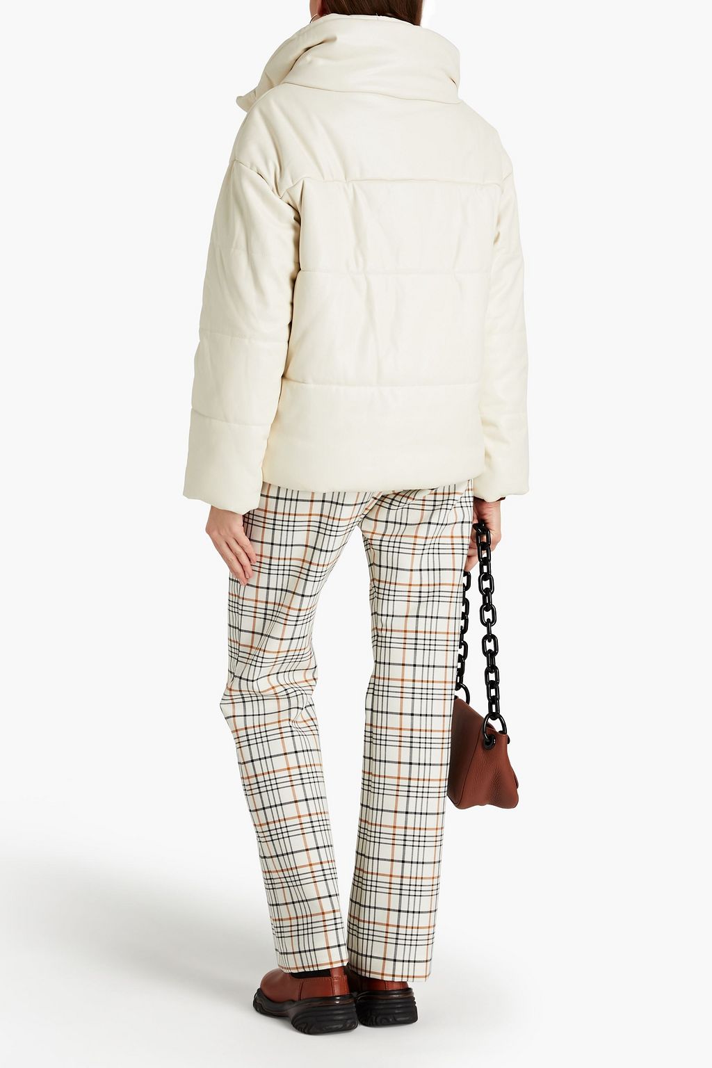 DKNY Quilted faux leather jacket