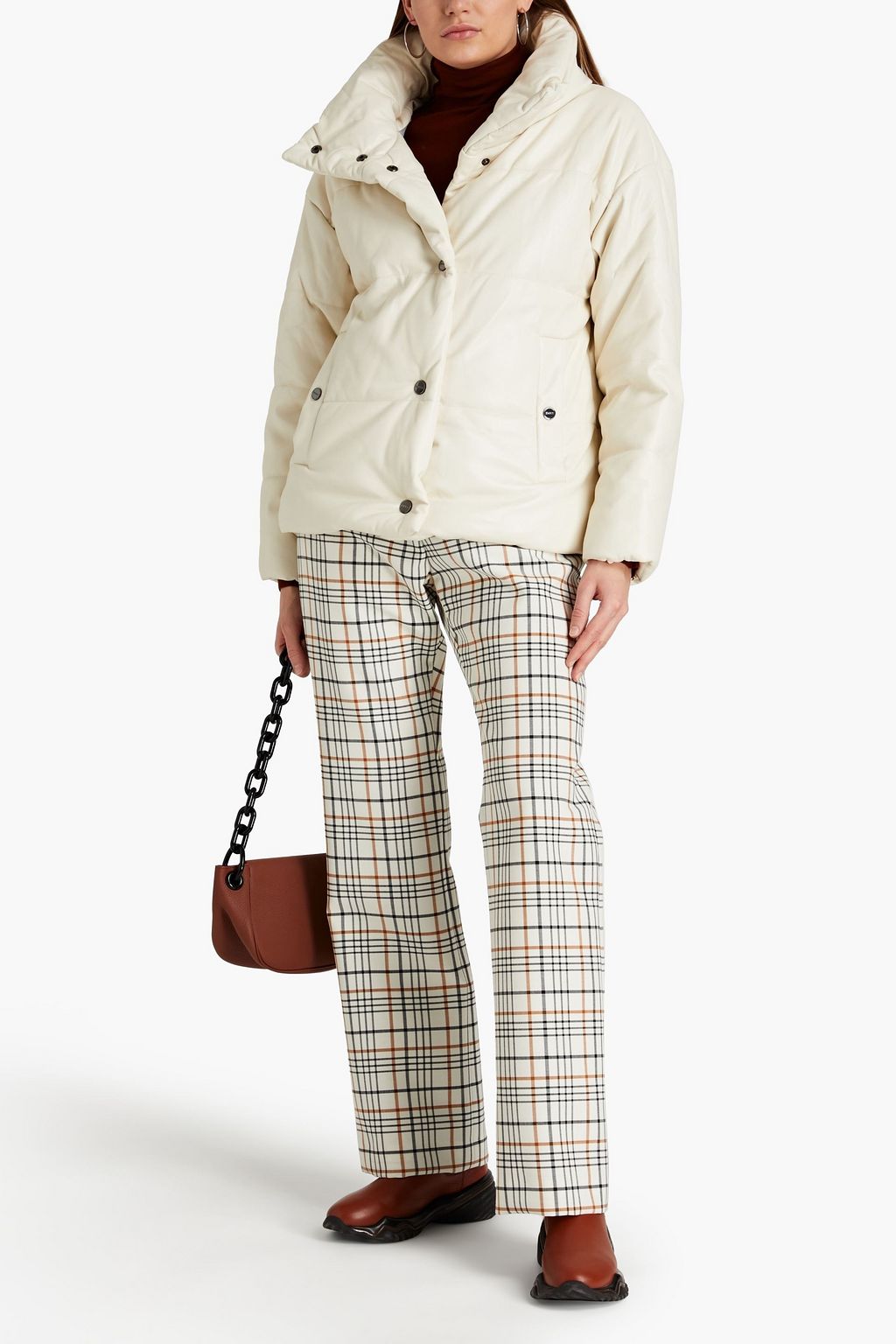 DKNY Quilted faux leather jacket