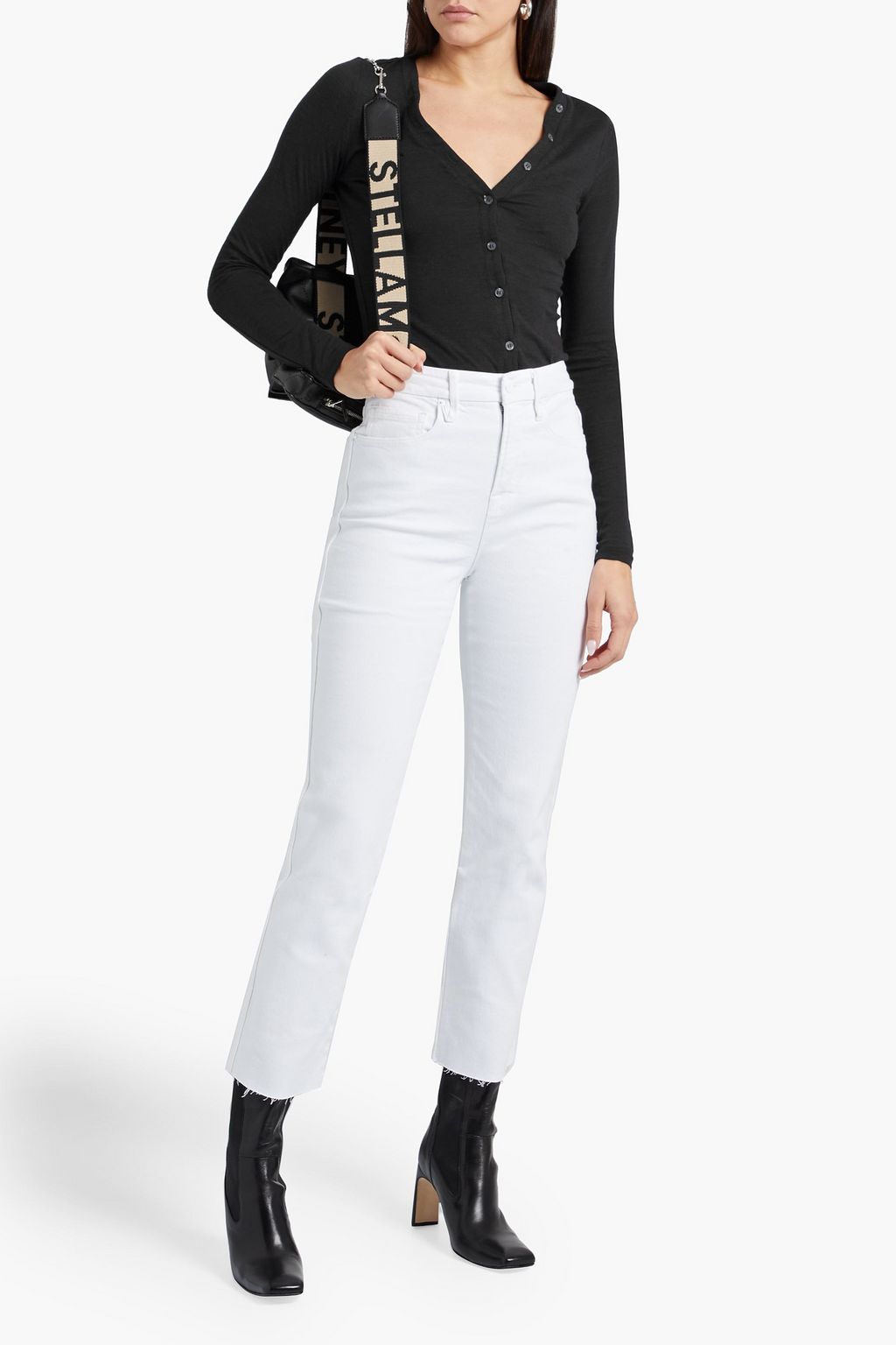 THE RANGE Slub cotton-blend jersey top