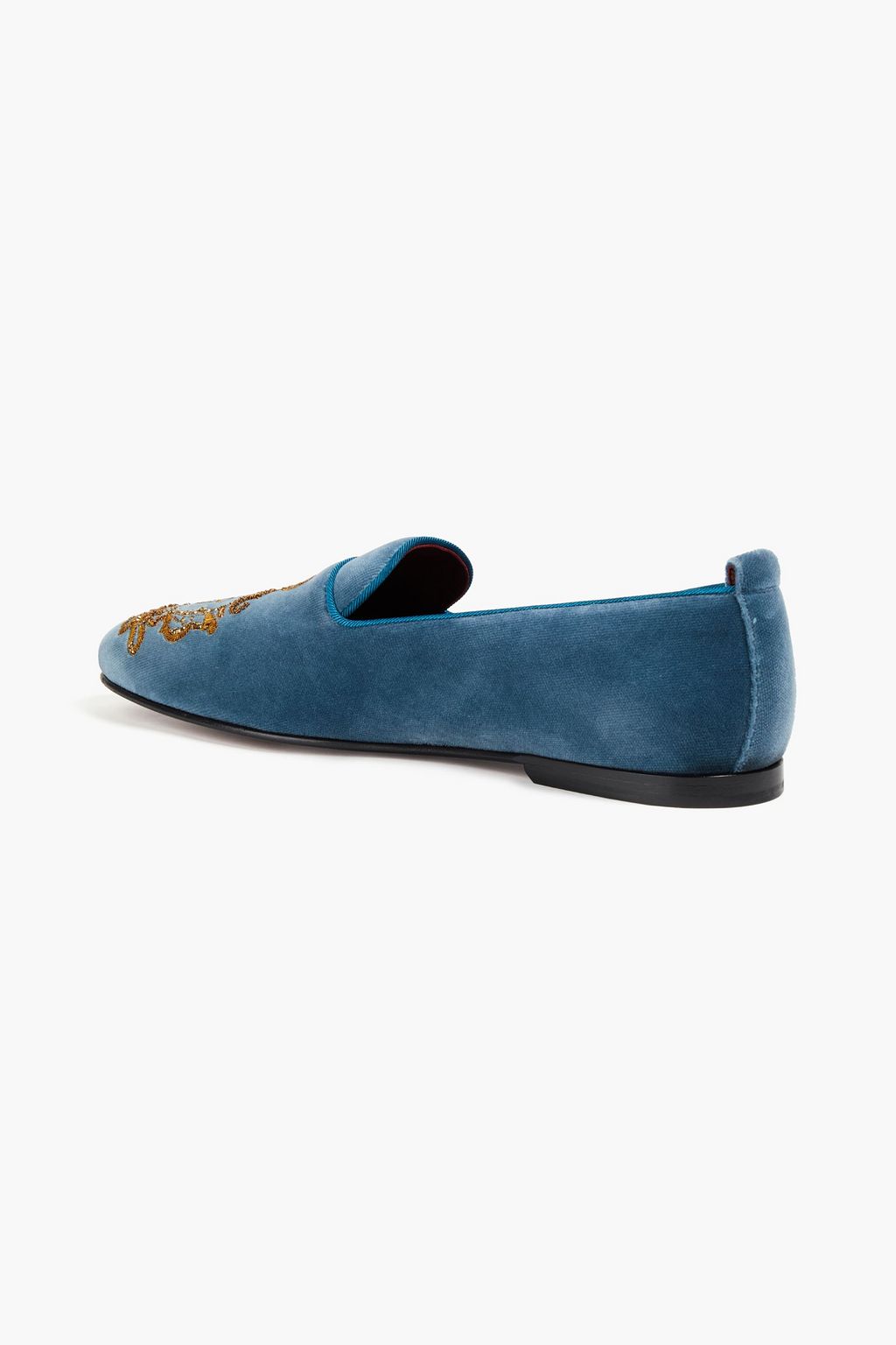 DOLCE & GABBANA Embellished velvet slippers